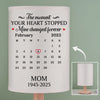 Custom Linen Bedside Table Lamp - Personalized Memorial Sympathy Gifts For Loss Of Mom, Dad - Always Near Always Loved