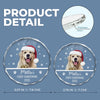 Custom Photo First Christmas Pet Glass Ornament - Personalized Christmas Birthday Gifts For Dog Lovers, Cat Lovers, Pet Dad And Mom, New Pet Ornament - New Paws New Joy