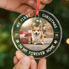 Custom Photo First Christmas Pet Glass Ornament - Personalized Christmas Birthday Gifts For Dog Lovers, Cat Lovers, Pet Dad And Mom, New Pet Ornament - Little Paws First Big Love