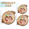 Custom Wood Ornament - Personalized Best Friend Christmas Birthday Gifts For Women, Besties, Sisters, BFF - Snowflakes Sparkle Like Our Friendship