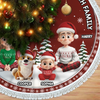 Custom Tree Skirt - Personalized Christmas Birthday Gifts For Mom, Dad, Brother, Sister, Kids - Blessed This Christmas