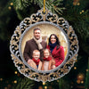 Custom Photo Acrylic Ornament - Personalized Christmas Birthday Gifts For Mom, Dad, Brother, Sister, Kids - Where Love Begins And Never Ends