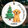 Custom First Christmas Pet Ceramic Ornament - Personalized Christmas Birthday Gifts For Dog Lovers, Cat Lovers, Pet Dad And Mom, New Pet Ornament - Santa Paws Was Here