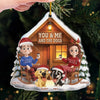 Custom Acrylic Ornament - Personalized Anniversary Christmas Wedding Gifts For Husband And Wife, Dog Dad And Mom - Together With Our Pup