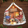 Custom Acrylic Ornament - Personalized Anniversary Christmas Wedding Gifts For Husband And Wife, Dog Dad And Mom - Together With Our Pup