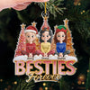Custom Acrylic Ornament - Personalized Best Friend Christmas Birthday Gifts For Women, Besties, Sisters, BFF - Candy Canes And Endless Laughs
