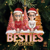 Custom Acrylic Ornament - Personalized Best Friend Christmas Birthday Gifts For Women, Besties, Sisters, BFF - Candy Canes And Endless Laughs