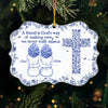 Custom Acrylic Ornament - Personalized Best Friend Christmas Birthday Gifts For Women, Besties, Sisters, BFF - Wrapped In Friendship And Joy