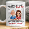 Custom Mug - Personalized Birthday Gifts For Dad, Mom, Daughter - Hand In Hand Through Every Season