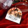 Custom Photo First Christmas Acrylic Snow Globe - Personalized Anniversary Christmas Wedding Gifts For Husband And Wife, Him And Her - The Start Of Our Forever