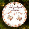 Custom Long Distance Ceramic Ornament - Personalized Best Friend Christmas Birthday Gifts For Women, Besties, Sisters, BFF - Space Between Love Within