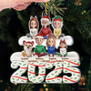 Custom Acrylic Ornament - Personalized Christmas Birthday Gifts For Family, Dog Cat Lovers - Holiday Hearts Family Smiles