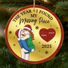 Custom Wooden Mirror Acrylic Ornament - Personalized Anniversary Christmas Wedding Gifts For Husband And Wife, Him And Her - Years Change Love Stays