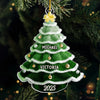 Custom Crochet Acrylic Ornament - Personalized Christmas Birthday Gifts For Mom, Dad, Brother, Sister, Kids - Snowy Days Endless Laughs