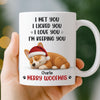 Custom Mug - Personalized Christmas Birthday Gifts For Dog Lovers, Dog Dad And Mom - Love At First Lick