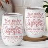 Custom Wine Tumbler - Personalized Best Friend Birthday Gifts For Women, Besties, Sisters, BFF - My Daily Dose Of Joy
