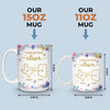 Custom Long Distance Mug - Personalized Best Friend Birthday Gifts For Women, Besties, Sisters, BFF - Different Places Same Bond