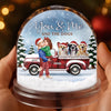 Custom Acrylic Snow Globe - Personalized Anniversary Christmas Wedding Gifts For Husband And Wife, Dog Dad And Mom - Pawsitively In Love