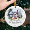 Custom Photo There's Snow Place Like Home - Family Personalized Custom Ornament - Ceramic Round Shaped - Christmas Gift For Family Members, First Christmas