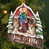 Custom Acrylic Ornament - Personalized Anniversary Christmas Wedding Gifts For Husband And Wife, Dog Cat Lovers - Cuddle Weather With My Favorite Pack