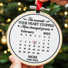 Custom Embroidered Ornament - Personalized Christmas Memorial Sympathy Gifts For Loss Of Mom, Dad - Your Memory Lights My Heart
