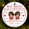 Custom Ceramic Ornament - Personalized Best Friend Christmas Birthday Gifts For Women, Besties, Sisters, BFF - Together Always Better