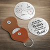 Custom Long Distance Pocket Hug - Personalized Best Friend Birthday Gifts For Women, Besties, Sisters, BFF - Miles Apart Still Connected By Heart