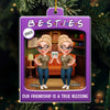 Custom Acrylic Ornament - Personalized Best Friend Christmas Birthday Gifts For Women, Besties, Sisters, BFF - Snowy Days Filled With Laughter