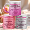 Custom 11OZ Glitter Matte Ceramic Mug - Personalized Best Friend Birthday Gifts For Women, Besties, Sisters, BFF - Together We Make Life Sweet