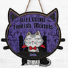 Feline The Halloween Spirit - Cat Personalized Custom Home Decor Wood Sign - Halloween Gift, House Warming Gift For Pet Owners, Pet Lovers