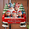 Custom Gnome Wood Sign - Personalized Christmas Birthday Gifts For Grandpa, Grandma - Bless This Home With Laughter