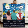 Custom Quilt Blanket - Personalized Memorial Sympathy Gifts For Loss Of Mom, Dad - Love Stays Though You Are Gone