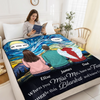 Custom Quilt Blanket - Personalized Memorial Sympathy Gifts For Loss Of Mom, Dad - Love Stays Though You Are Gone