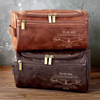Custom Engraved Leather Toiletry Bag - Personalized Birthday Gifts For Son - Carry Confidence Wherever You Go