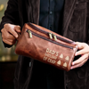 Custom Engraved Leather Toiletry Bag - Personalized Birthday Gifts For Dad, Grandpa - Love Passed From Heart To Heart