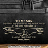 Custom Engraved Leather Toiletry Bag - Personalized Birthday Gifts For Son - Carry Confidence Daily