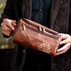 Custom Engraved Leather Toiletry Bag - Personalized Birthday Gifts For Son, Grandson - You Make Us Proud