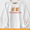 Holiday Wishes Made With Gingerbread Hugs And Peppermint Kisses - Family Personalized Custom Unisex Sweatshirt With Design On Sleeve - Christmas Gift For Family Members