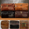Custom Engraved Leather Toiletry Bag - Personalized Birthday Gifts For Husband - With You Life Feels Right