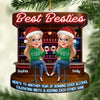 Custom Acrylic Ornament - Personalized Best Friend Christmas Birthday Gifts For Women, Besties, Sisters, BFF - Snowflakes Sparkle When We Are Together
