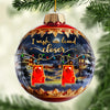 Custom Long Distance Acrylic Ornament - Personalized Best Friend Christmas Birthday Gifts For Women, Besties, Sisters, BFF - Miles Apart Hearts Stay Close