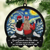 Custom Wood Ornament - Personalized Best Friend Christmas Birthday Gifts For Women, Besties, Sisters, BFF - Friends Until The Stars Fade