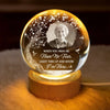 Custom Photo Crystal Globe Lamp - Personalized Memorial Sympathy Gifts For Loss Of Mom, Dad - Loved Beyond This Life