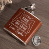Custom Hip Flask - Personalized Anniversary Wedding Gifts For Husband And Wife, Him And Her - Love Feels Simple With You