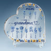 Custom Heart Shaped Acrylic Plaque - Personalized Mother's Day Gifts For Mom, Grandma - Where Memories Grow Like Flowers