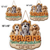 Custom Wood Sign - Personalized Birthday Gifts For Dog Cat Lovers, Dog Dad And Mom, Cat Owners - Beware Of Spoiled Dogs