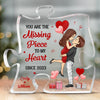 Custom Puzzle Shaped Acrylic Plaque - Personalized Anniversary Wedding Gifts For Husband And Wife, Him And Her - Destiny Brought You To Me
