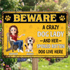 Custom Home Decor Metal Sign - Personalized Birthday Gifts For Dog Lovers, Dog Dad And Mom - Dogs Rule Here