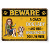 Custom Home Decor Metal Sign - Personalized Birthday Gifts For Dog Lovers, Dog Dad And Mom - Dogs Rule Here