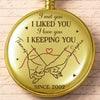 Custom Pocket Watch - Personalized Anniversary Wedding Gifts For Husband And Wife, Him And Her - Together We Choose Us